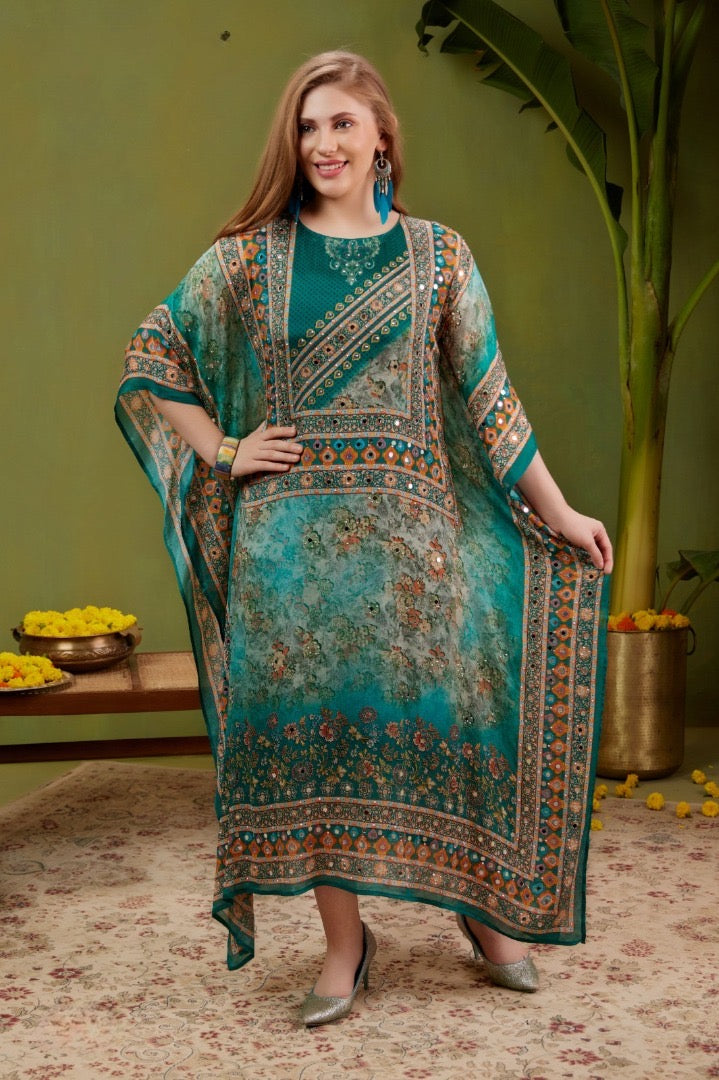 Long chiffon kurta