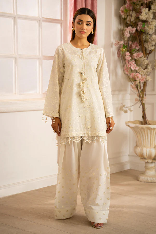 Cream Silk Farsi Salwar Suit