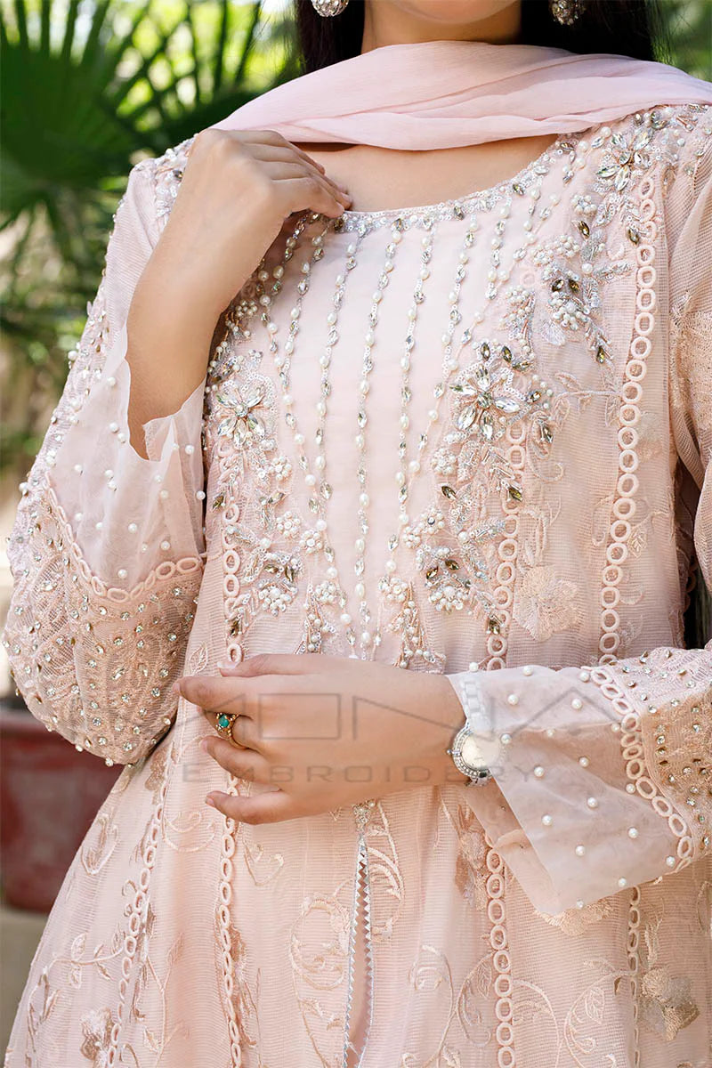 Baby Pink Lace Anarkali