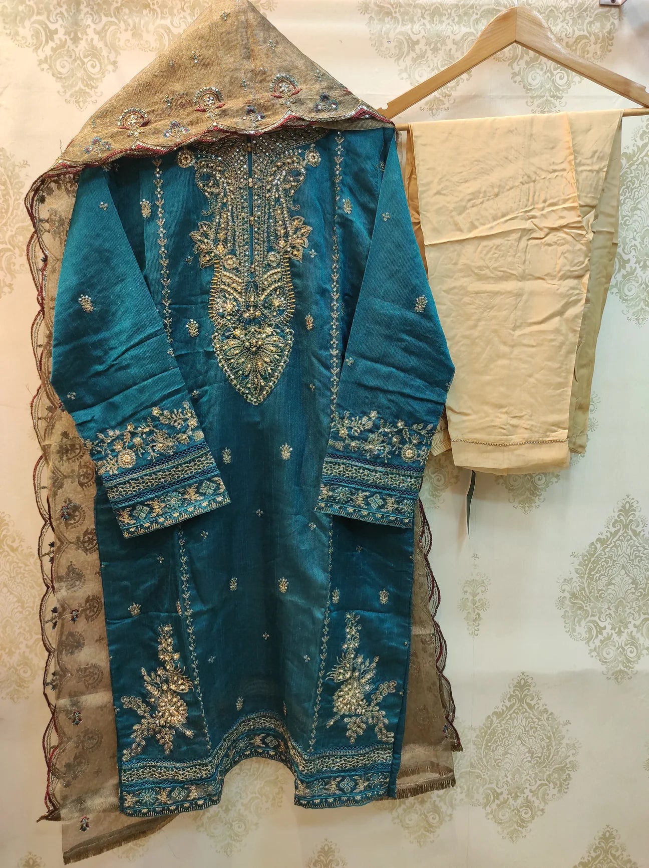 Ready to wear embroidered suit set