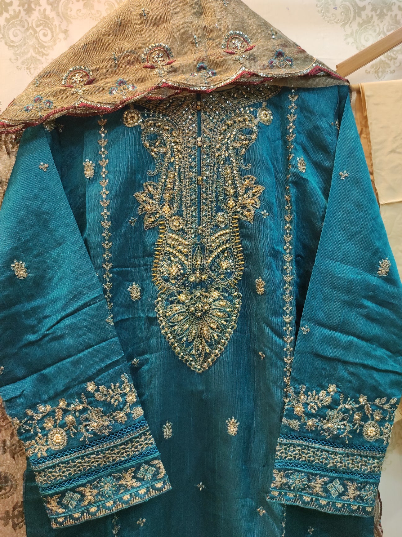 Ready to wear embroidered suit set