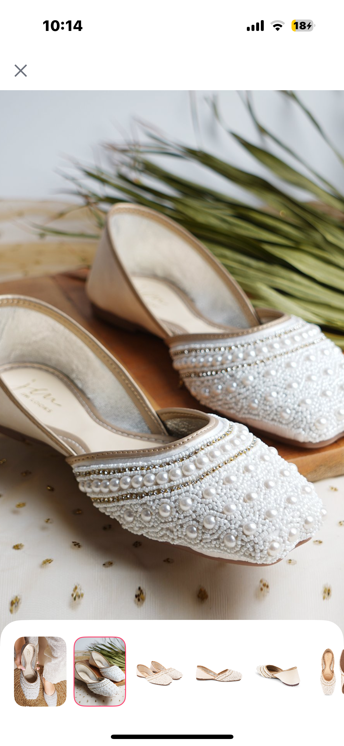Beaded jutti