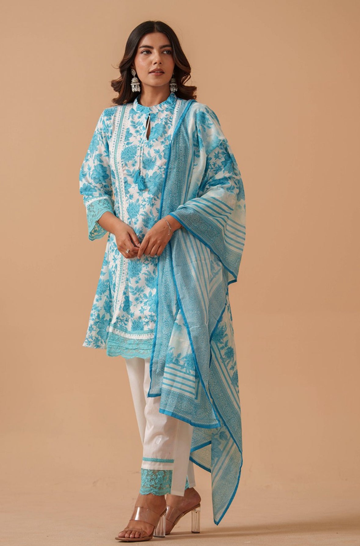 3 piece cotton suit