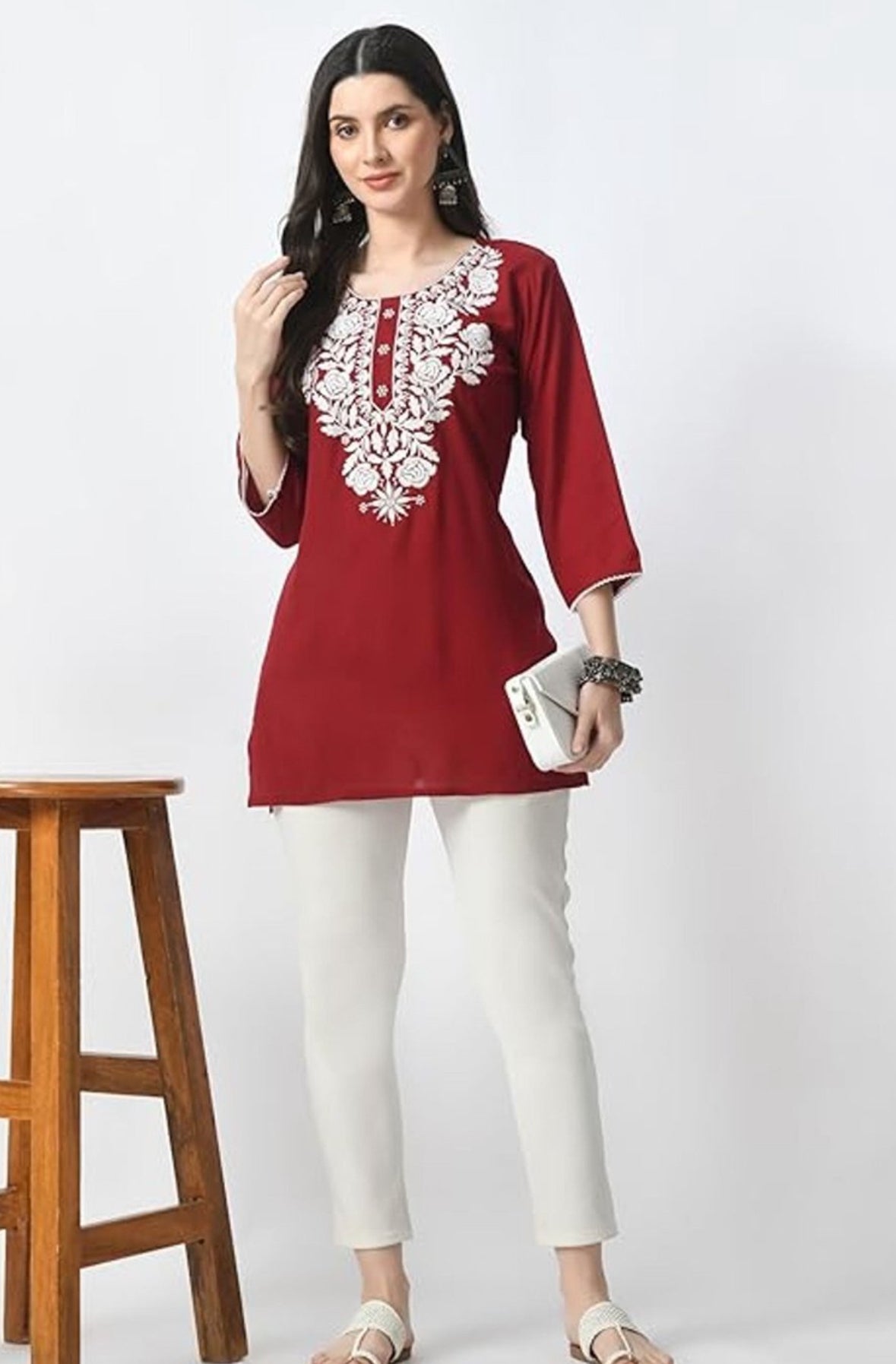 Threadwork rayon short kurti