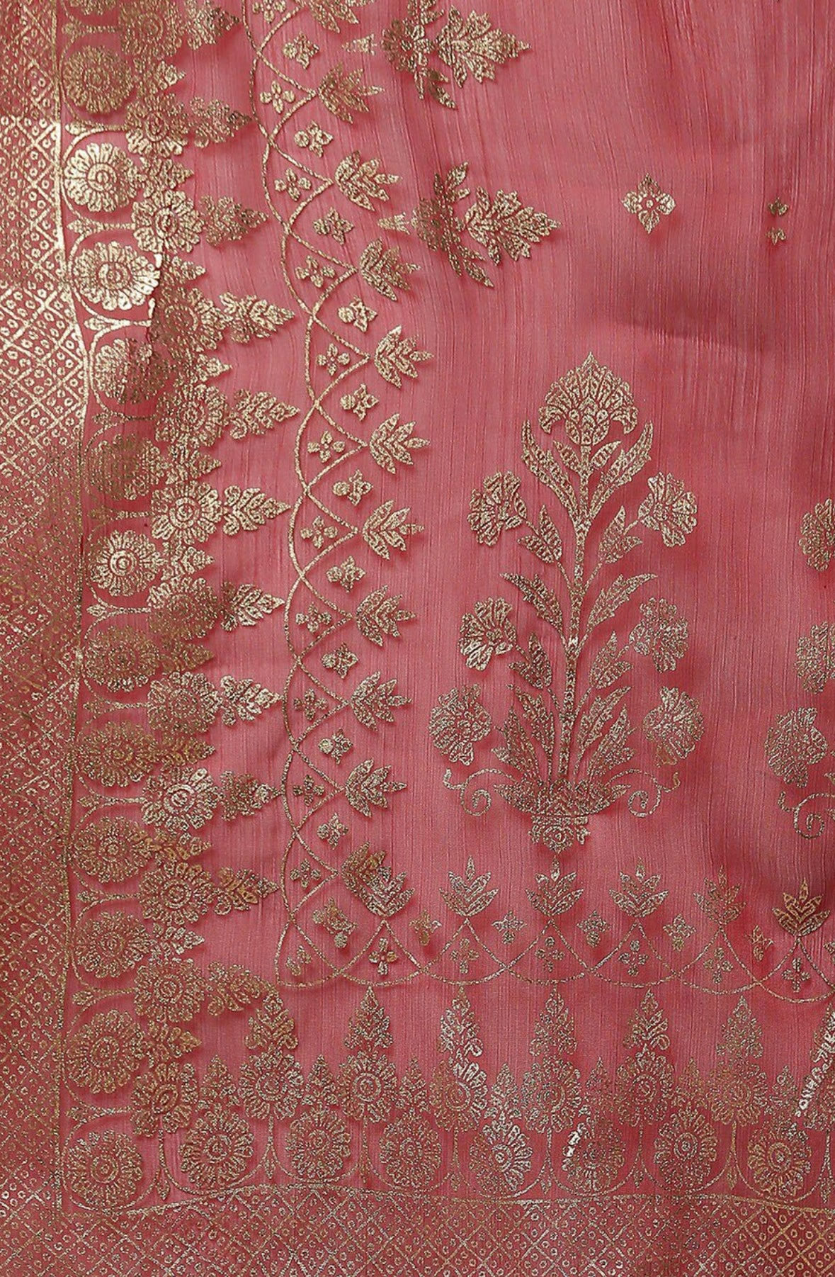 Red silk net dupatta