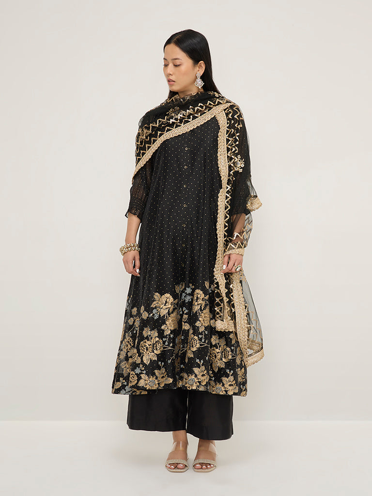 Black Silk Anarkali