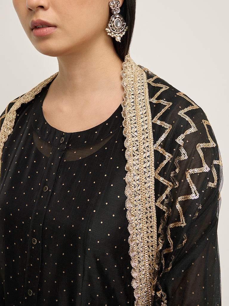 Black Silk Anarkali