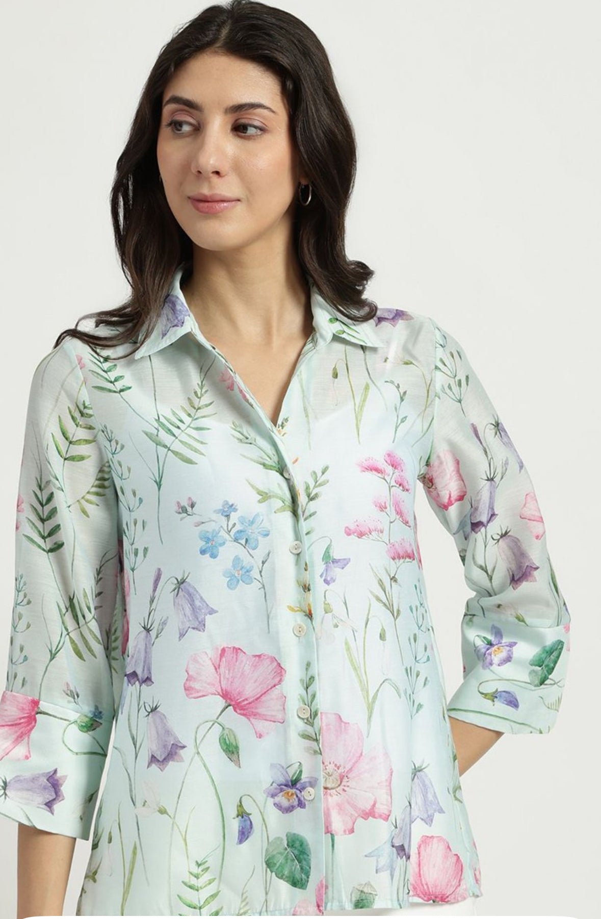 Floral Soft Organza Shirt