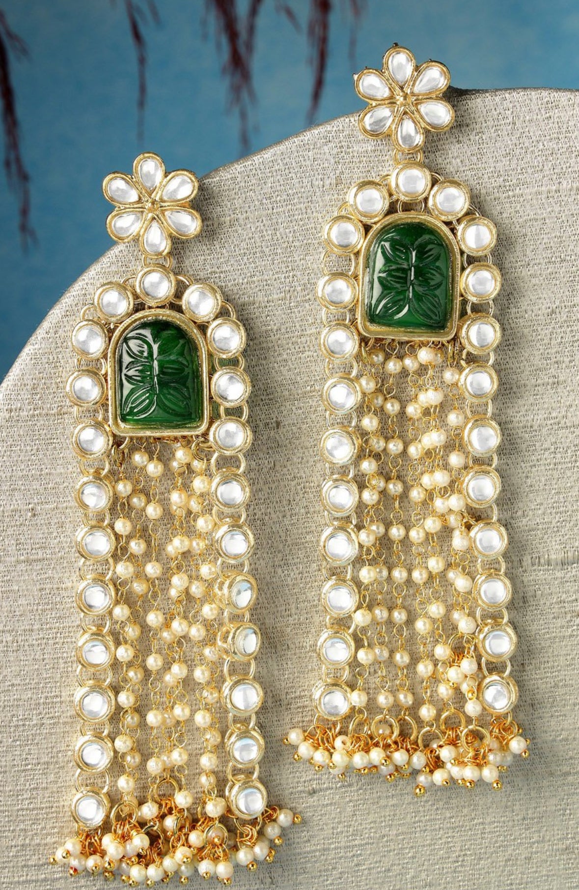 Emrald drop earrings