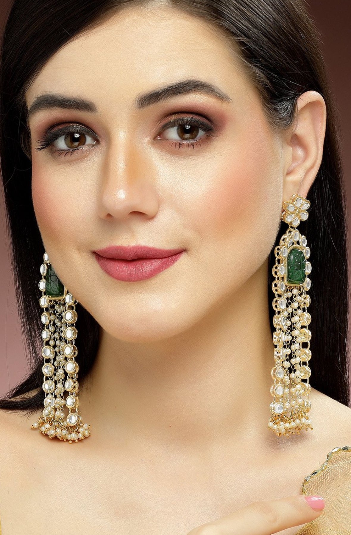 Emrald drop earrings
