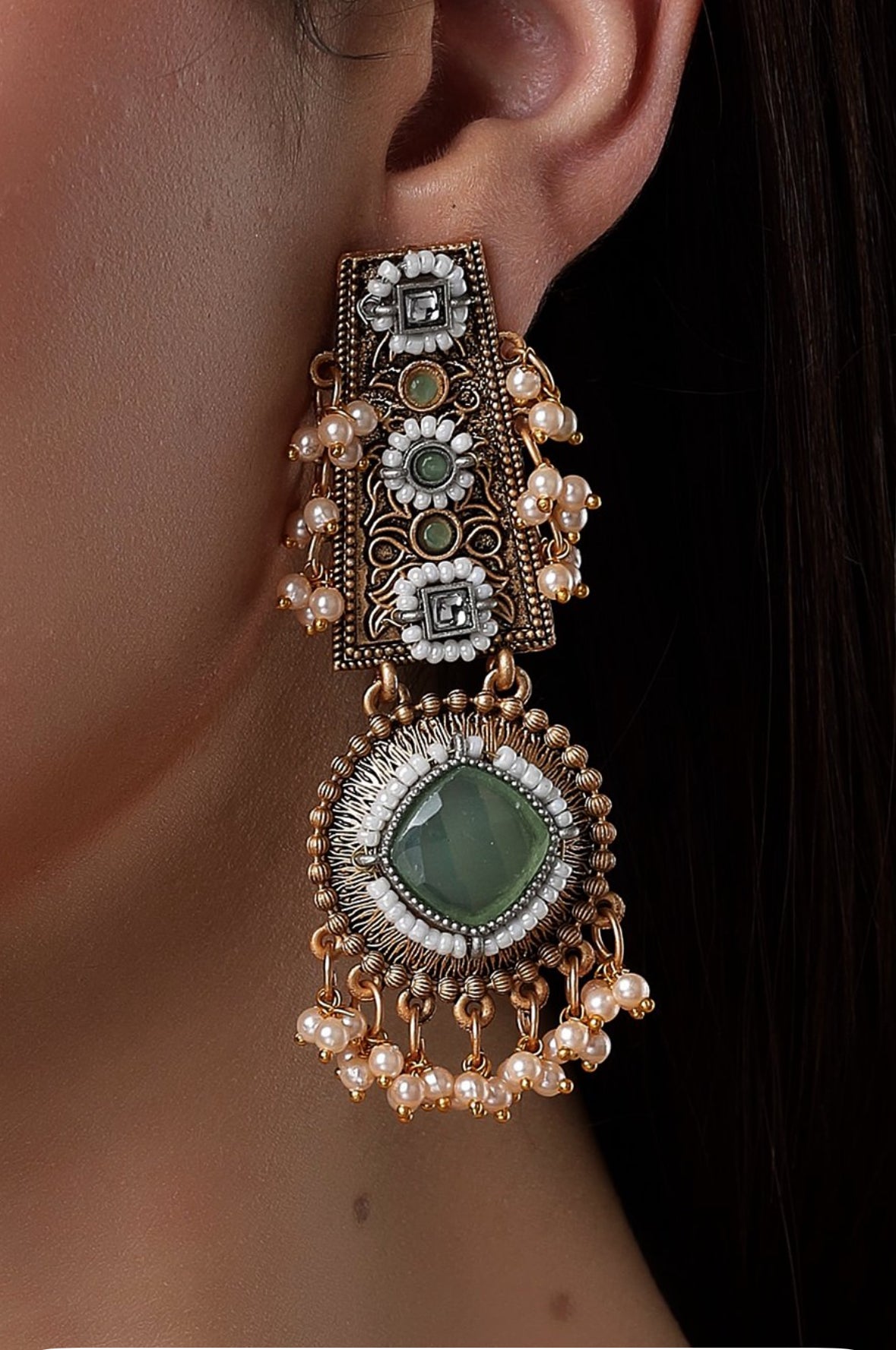 Stone earrings