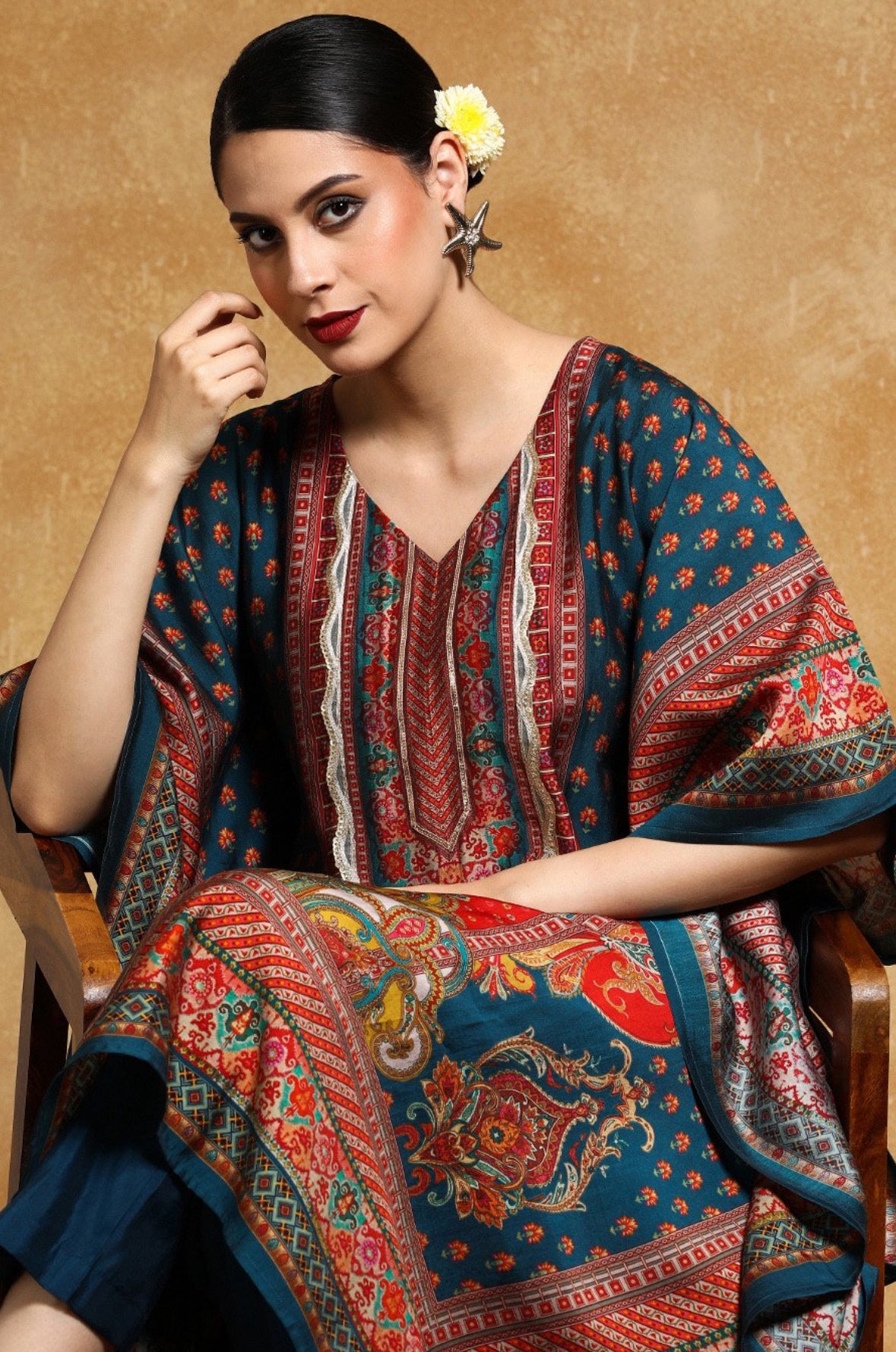 Silk kaftan set