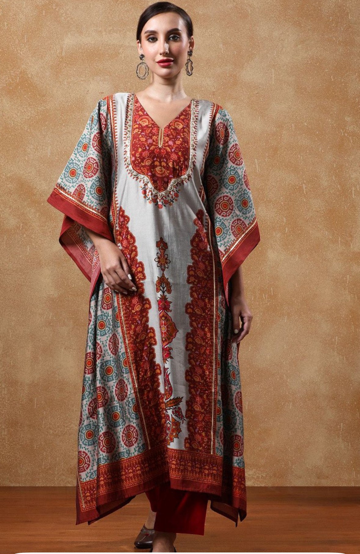 Silk kaftan set