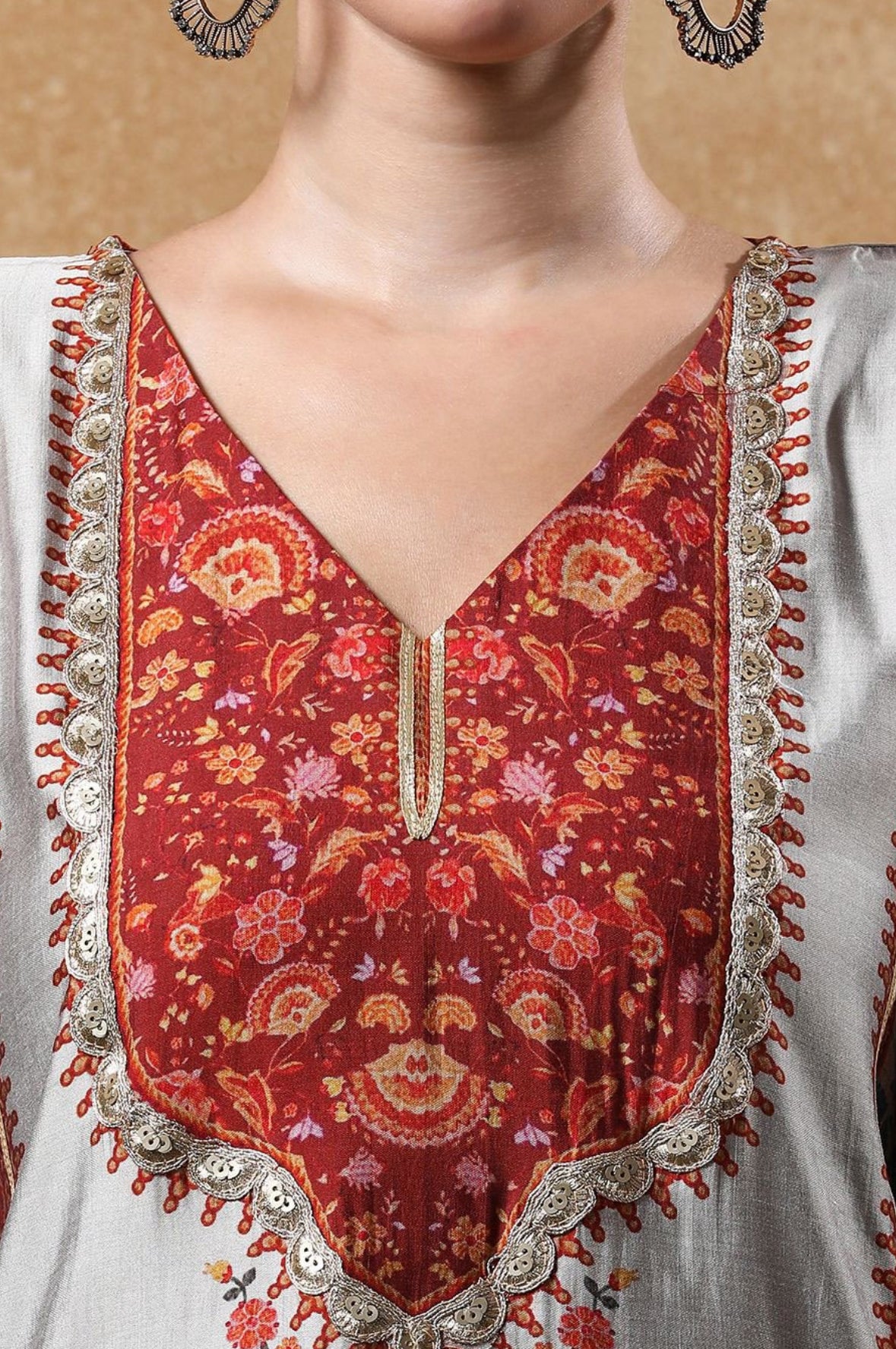 Silk kaftan set