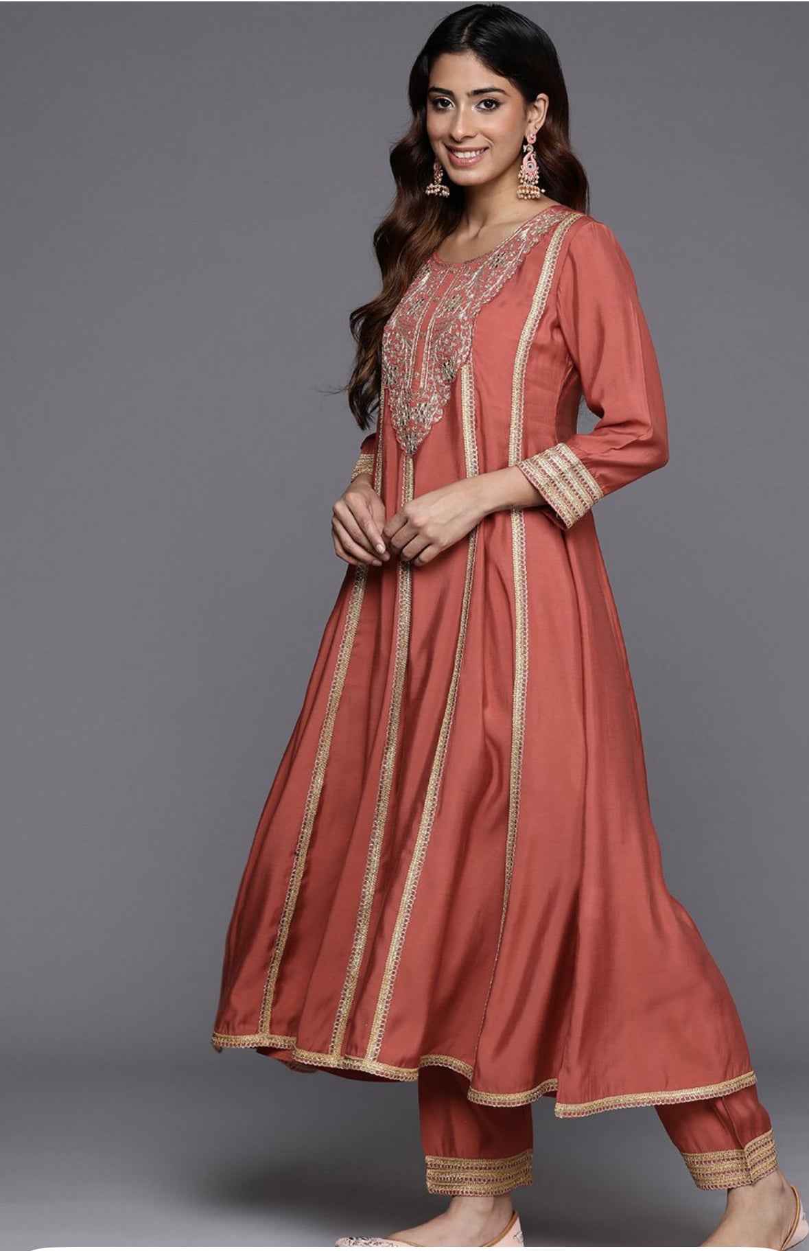 Ethnic Silk Anarkali set