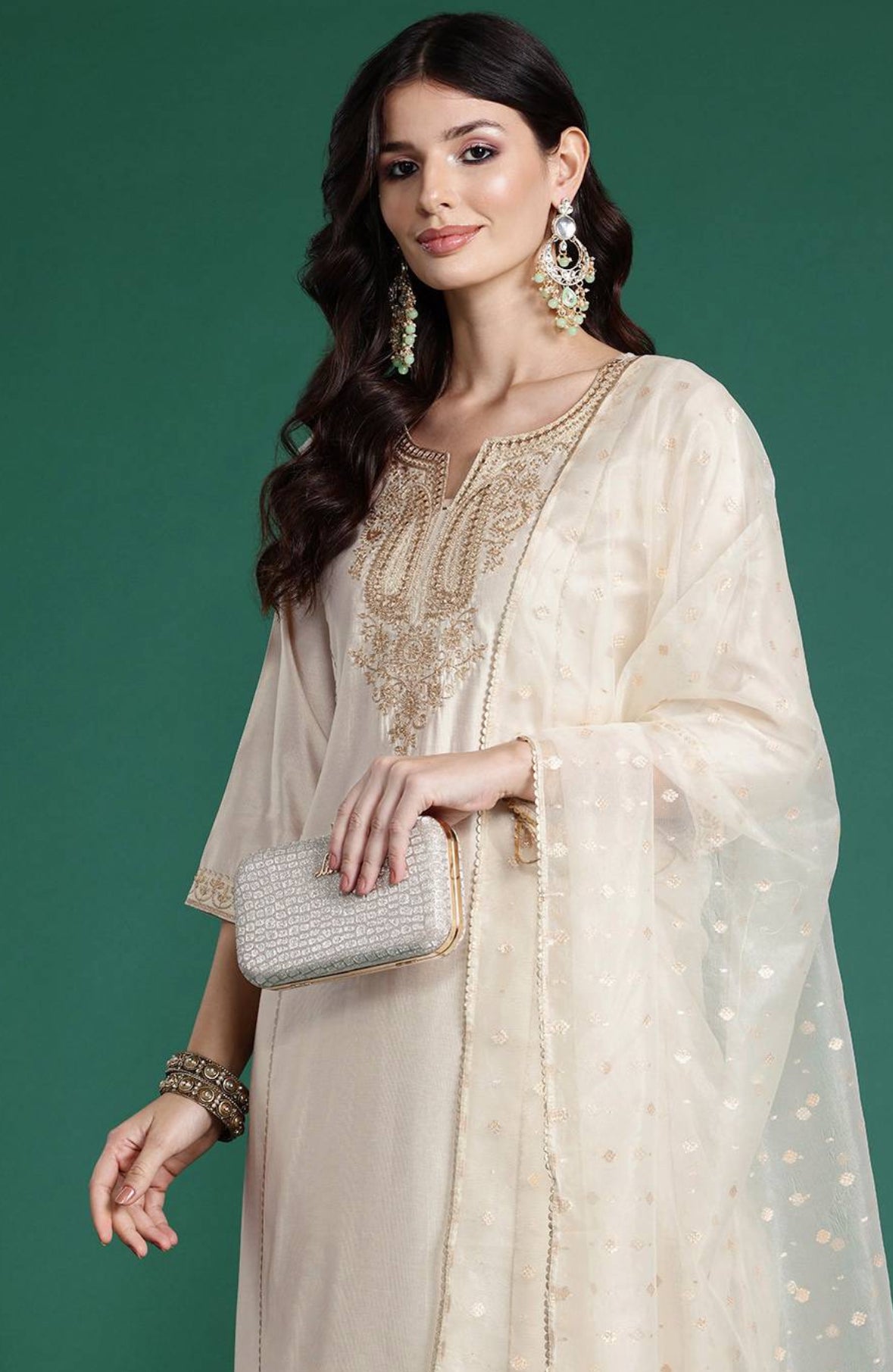 Ivory 3 piece suit set