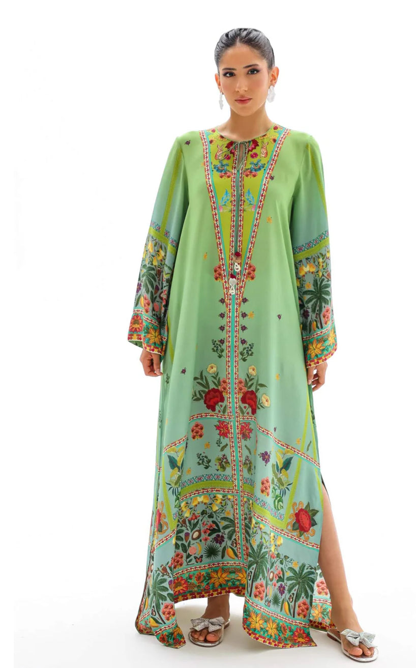 Silk Kaftan Dress