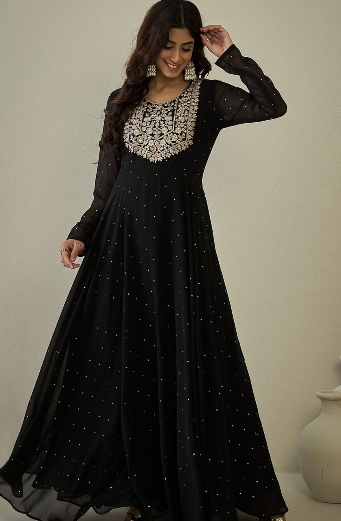 Black Anarkali gown | Indian ethnic wear