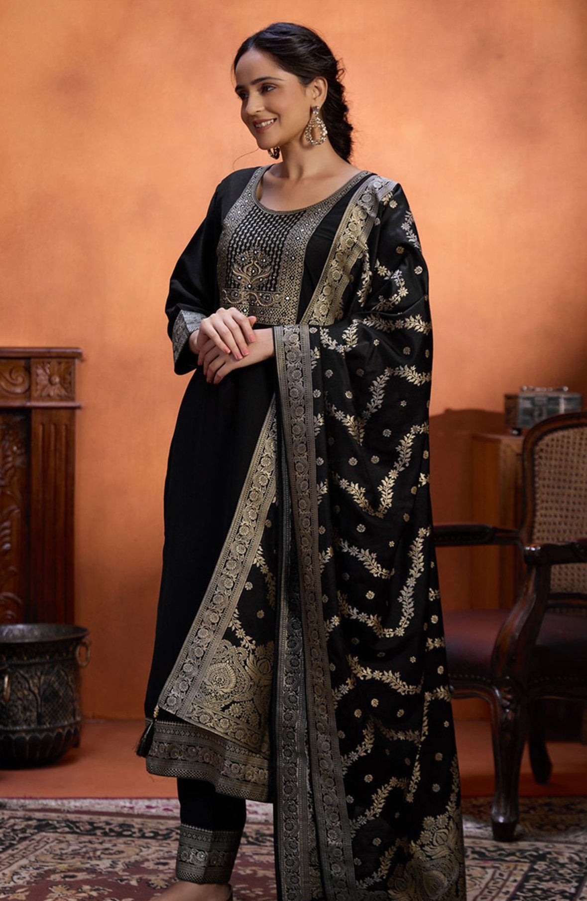 Silk 3 piece silk salwar suit