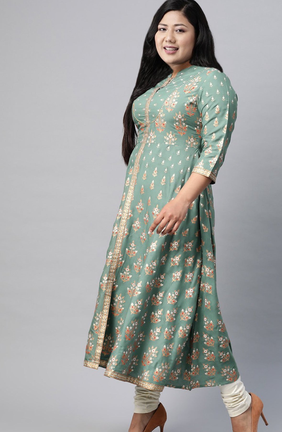 Plus size Silk Anarkali kurta
