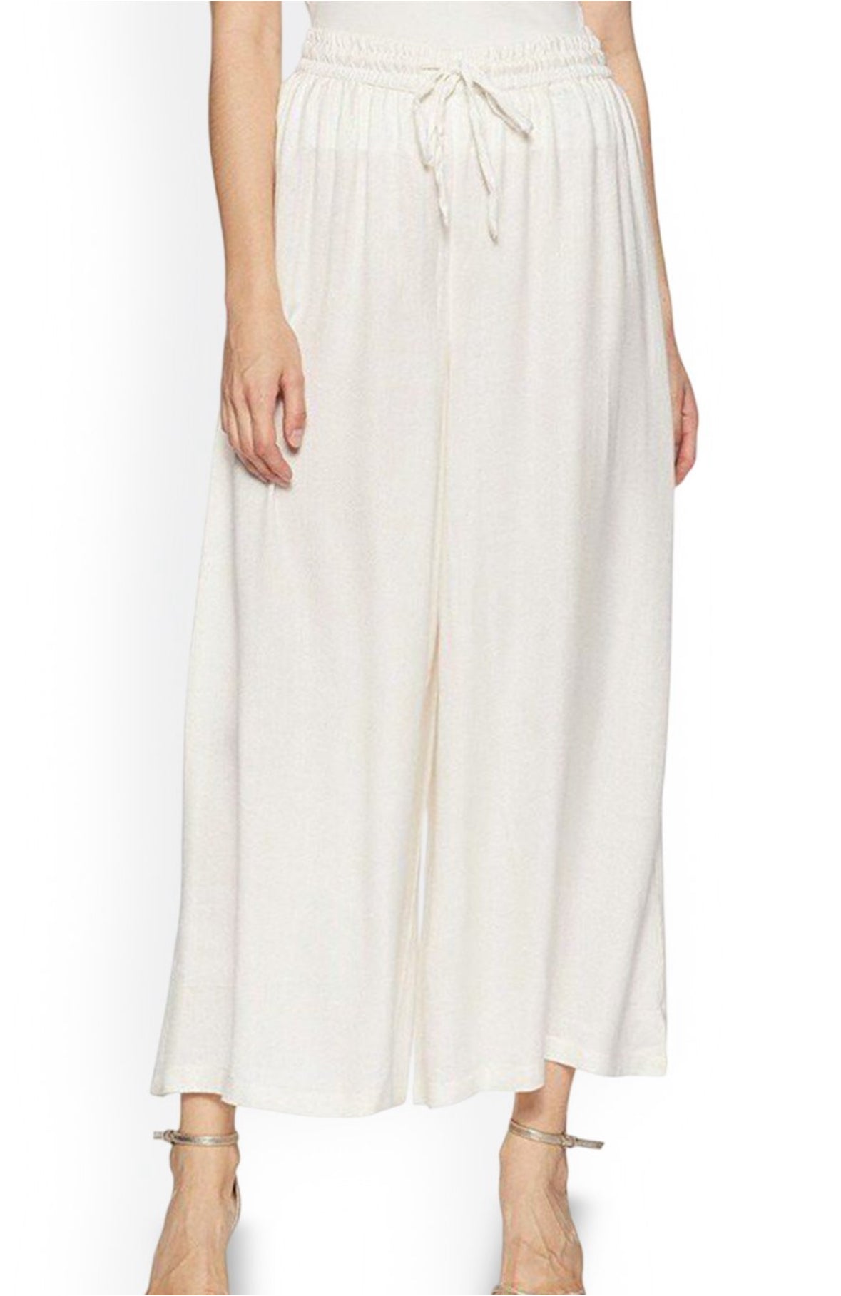 White Flared Plazzo