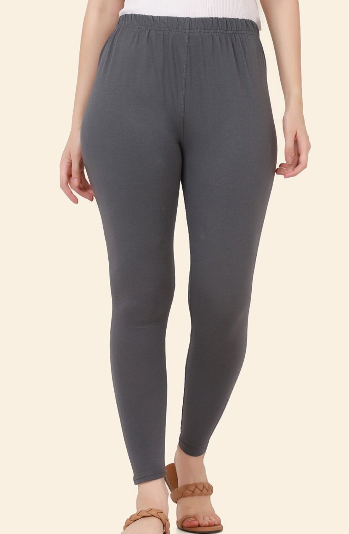 Grey Ankle length leggings
