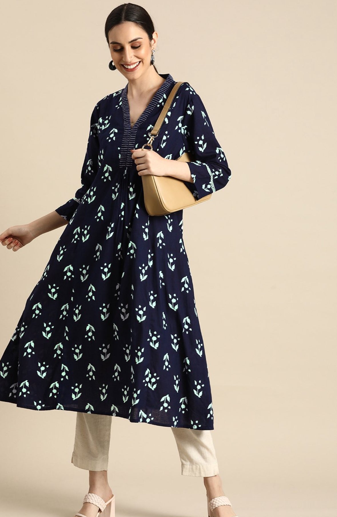 Cotton A- Line flared kurta