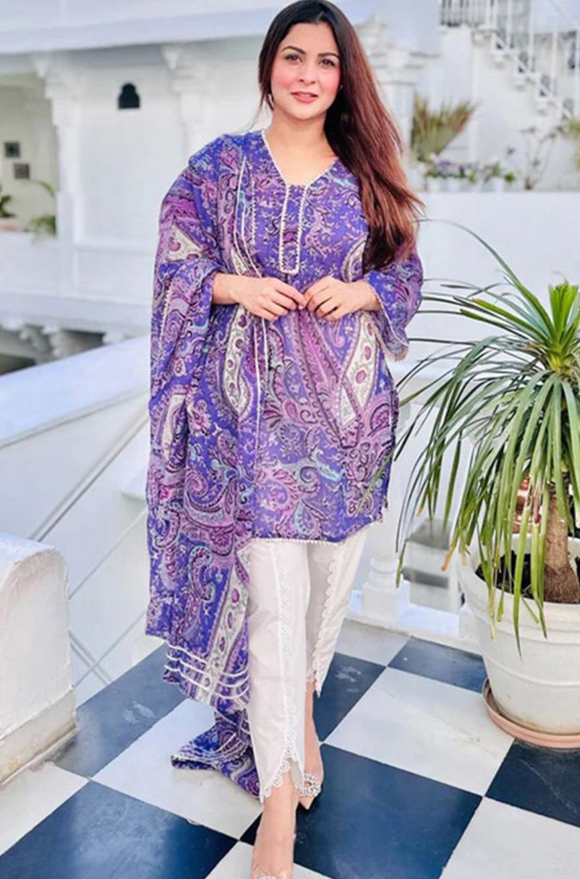 Cotton tulip pant 3 piece set