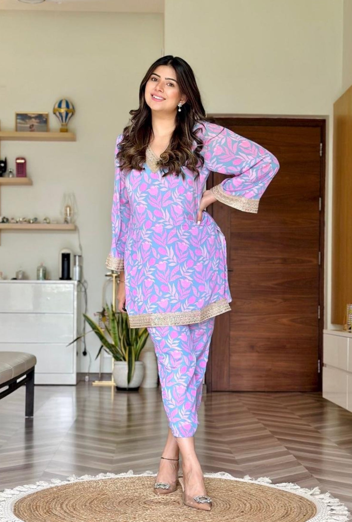 Cotton tulip pant co-ord set