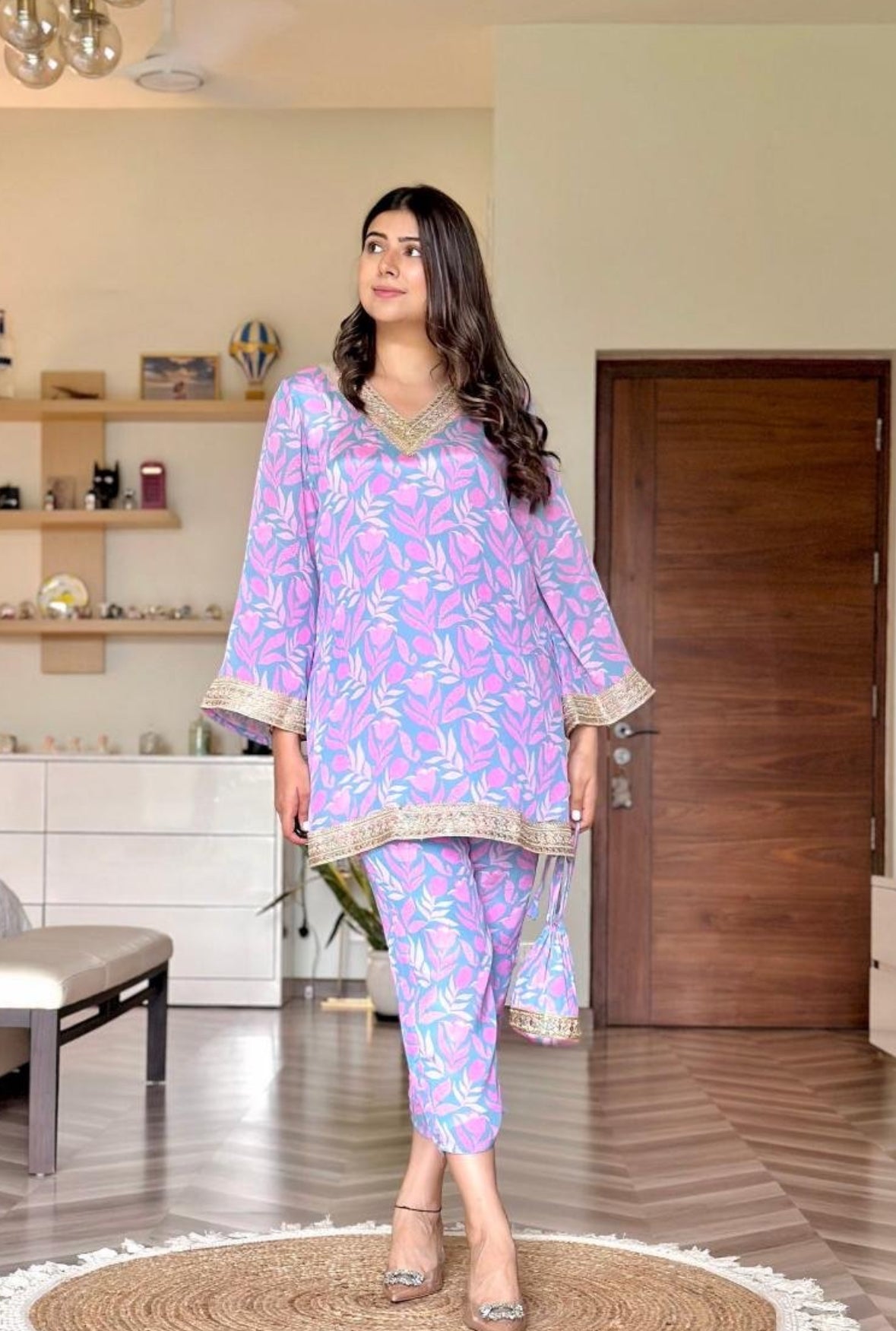 Cotton tulip pant co-ord set