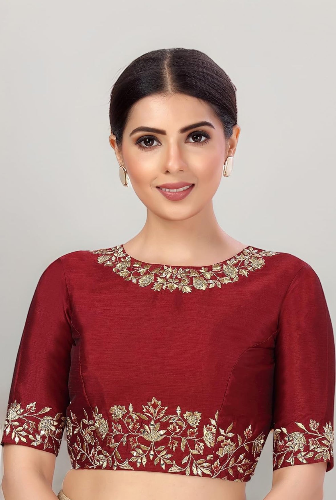 Marron silk blouse