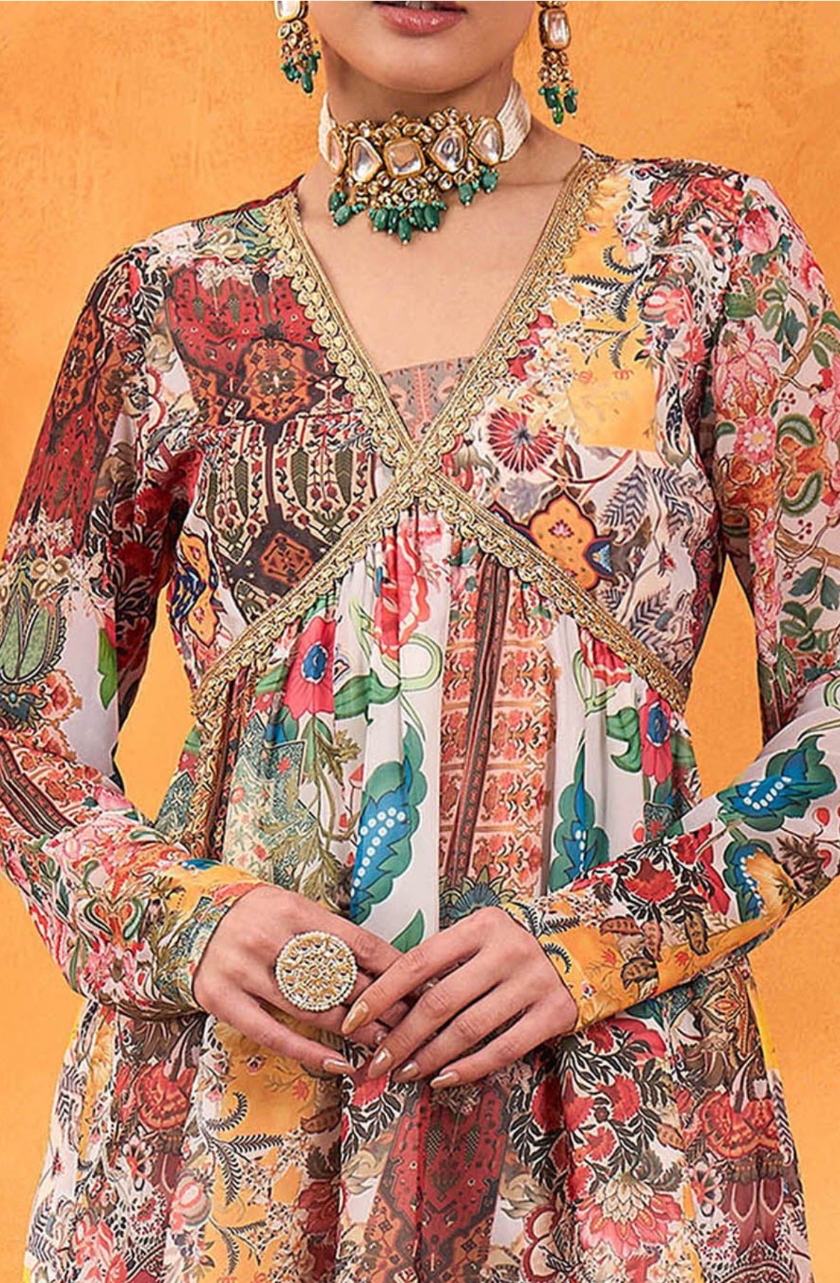 Multi colour Sharara set
