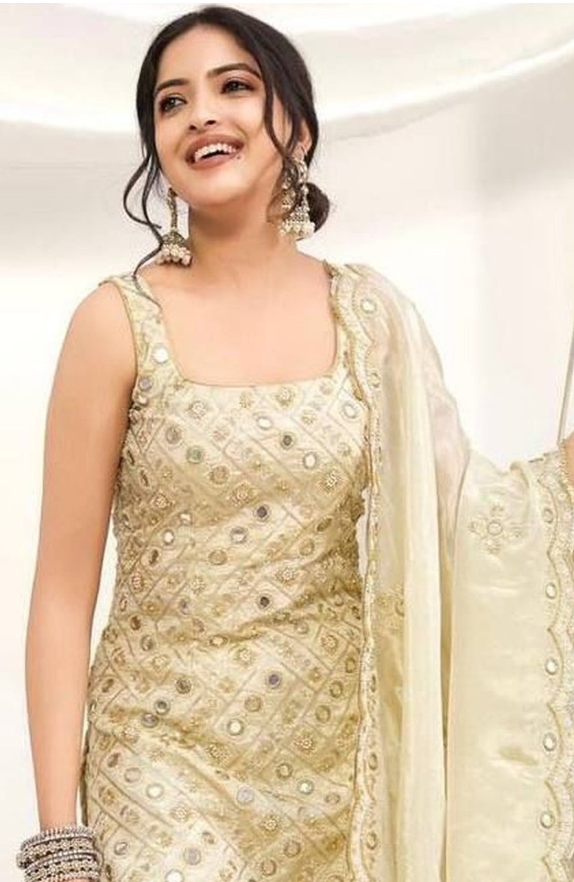 Mirror work Sharara set