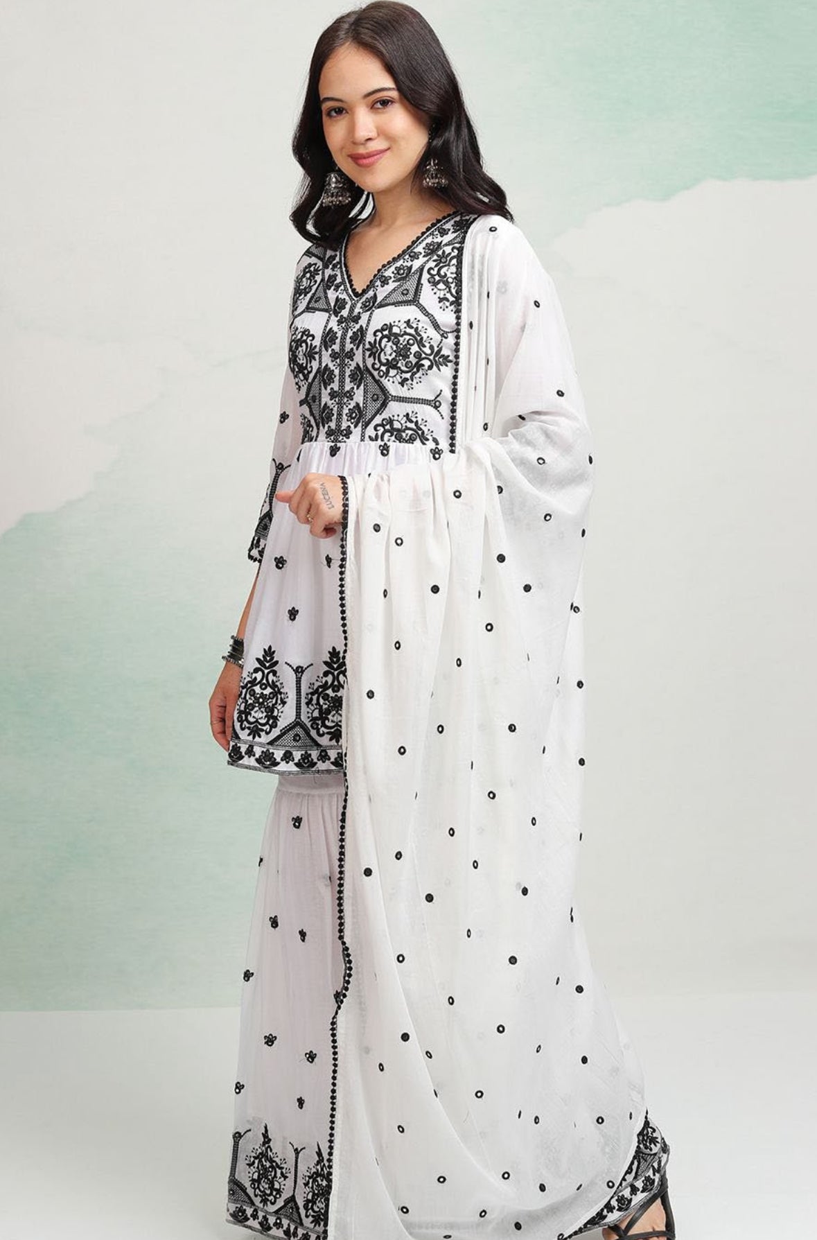 3 piece Cotton Sharara set