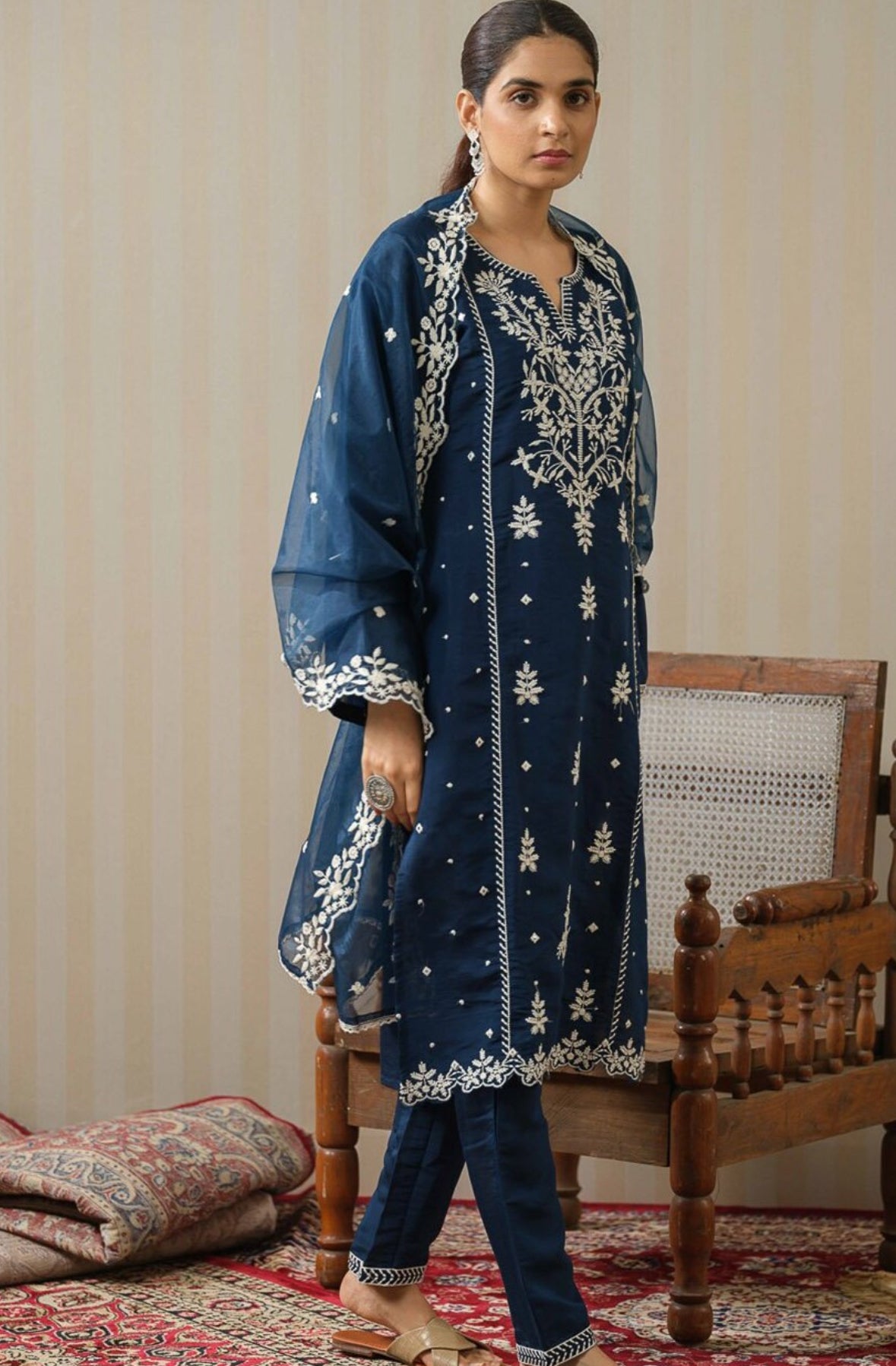 3 piece cotton suit