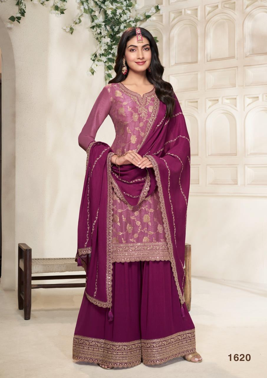 Silk Sharara suit set