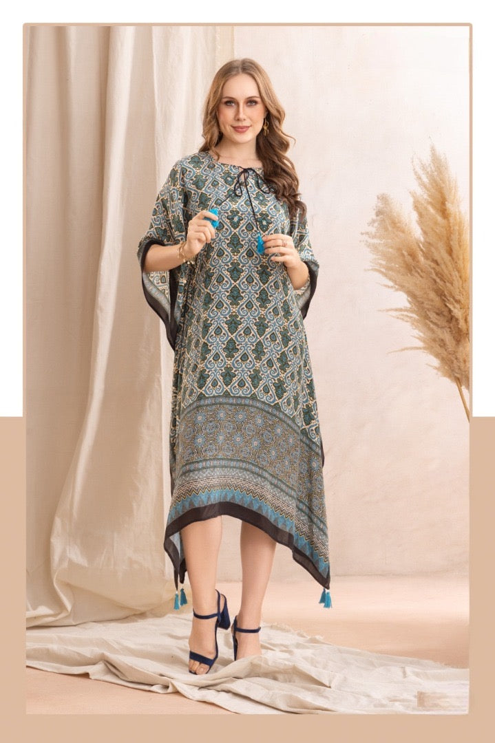 Long chiffon kaftan