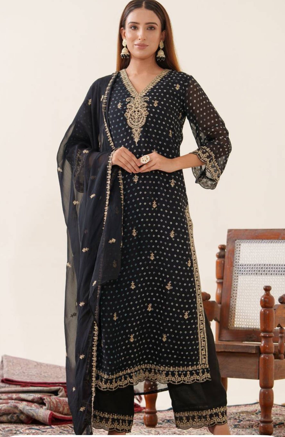 women's Georgette 3 piece salwar set