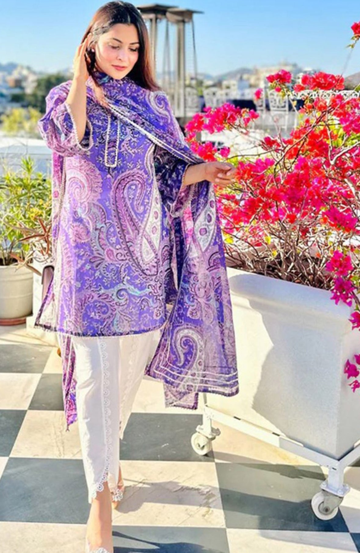 women cotton tulip salwar set 